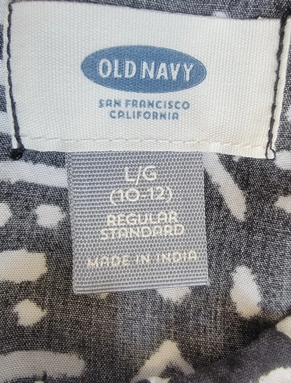 Old Navy Girls Black White Print Geometric Jumpsuit Size Large (10-12) Boho